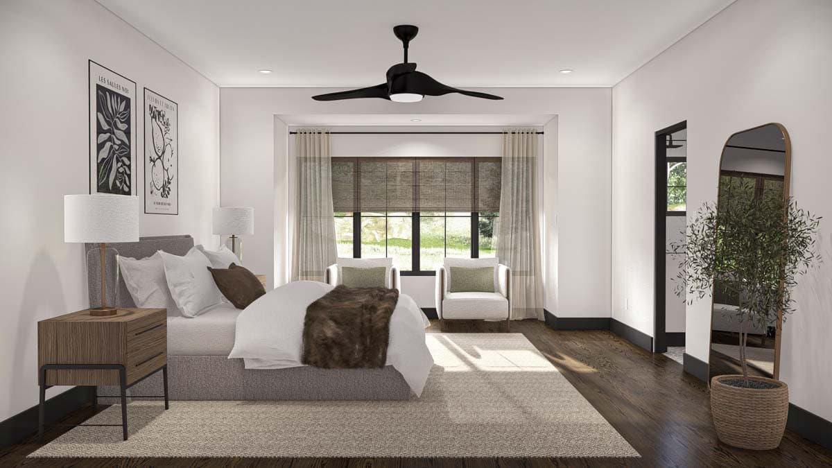 Plan 623337DJ: 4 Bed New American Craftsman Home Plan with Split Beds and Study - 3407 Sq Ft - Image #8 - Country, Craftsman, Modern Farmhouse, New American