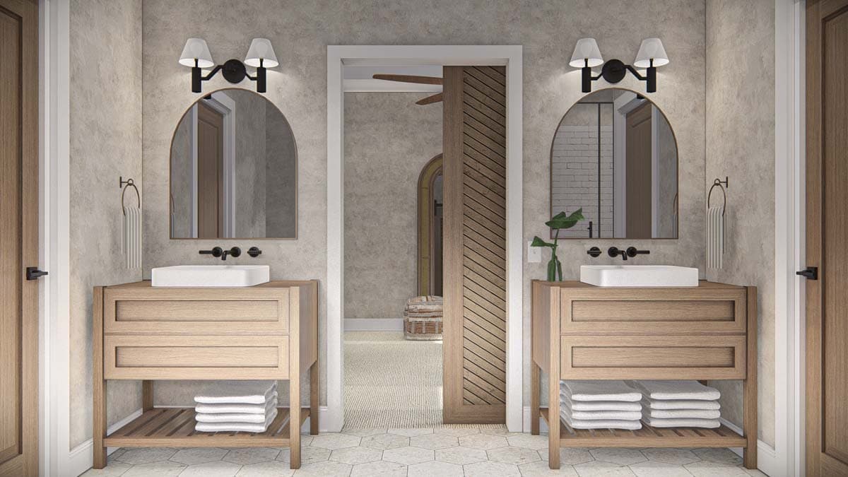 Plan 623338DJ: 2-Story Mediterranean Home Plan with Upstairs Deck - 2743 Sq Ft - Image #11 - Adobe , European, Mediterranean, Southwest, Spanish