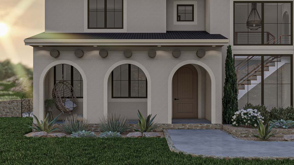 Plan 623338DJ: 2-Story Mediterranean Home Plan with Upstairs Deck - 2743 Sq Ft - Image #14 - Adobe , European, Mediterranean, Southwest, Spanish