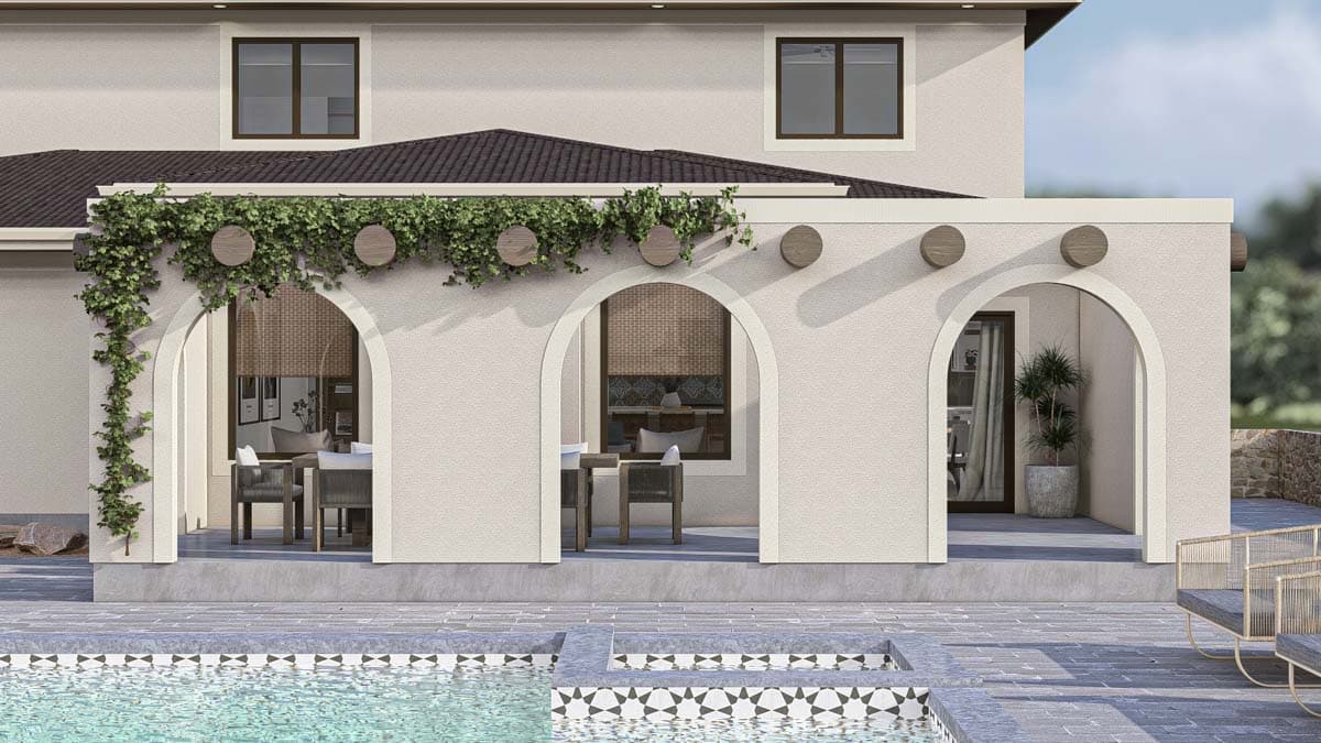 Plan 623338DJ: 2-Story Mediterranean Home Plan with Upstairs Deck - 2743 Sq Ft - Image #16 - Adobe , European, Mediterranean, Southwest, Spanish