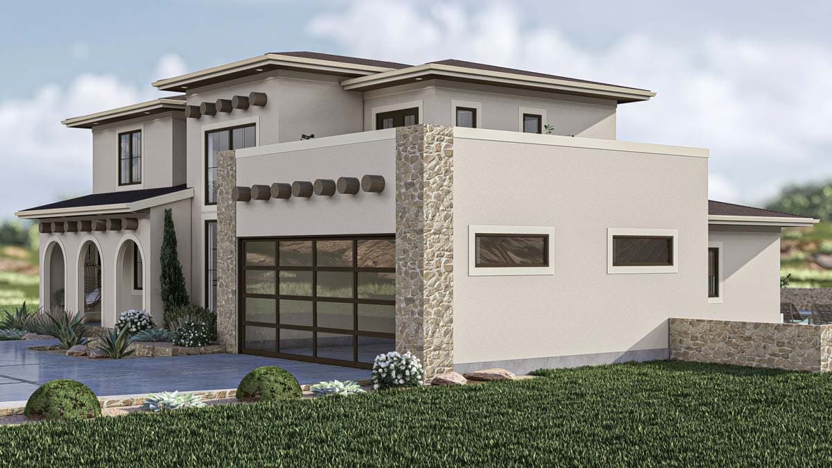 Plan 623338DJ: 2-Story Mediterranean Home Plan with Upstairs Deck - 2743 Sq Ft - Image #20 - Adobe , European, Mediterranean, Southwest, Spanish