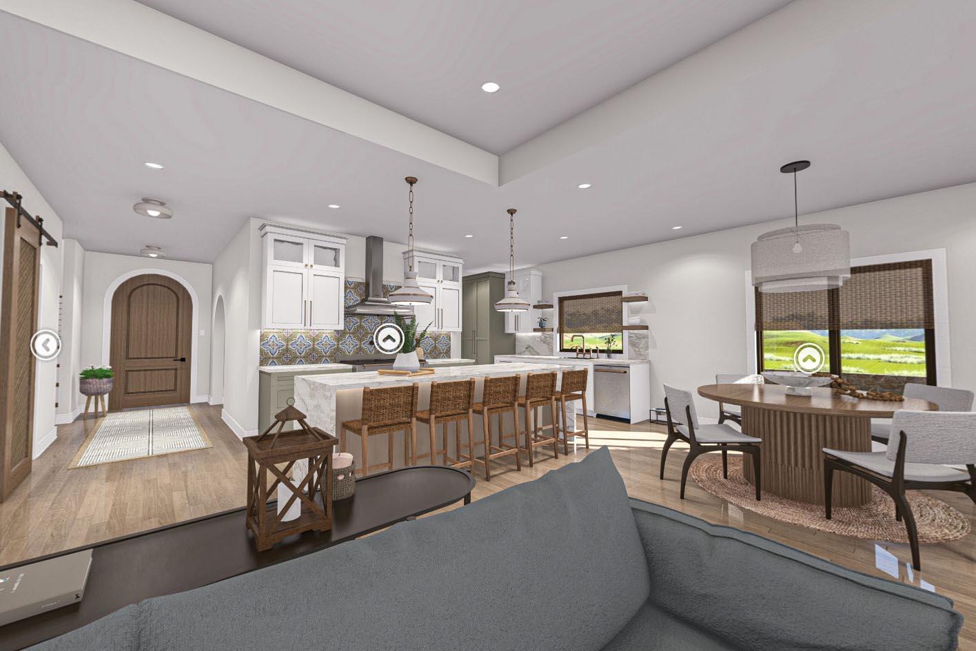 Plan 623338DJ: 2-Story Mediterranean Home Plan with Upstairs Deck - 2743 Sq Ft - Virtual Tour Cover Image - Adobe , European, Mediterranean, Southwest, Spanish