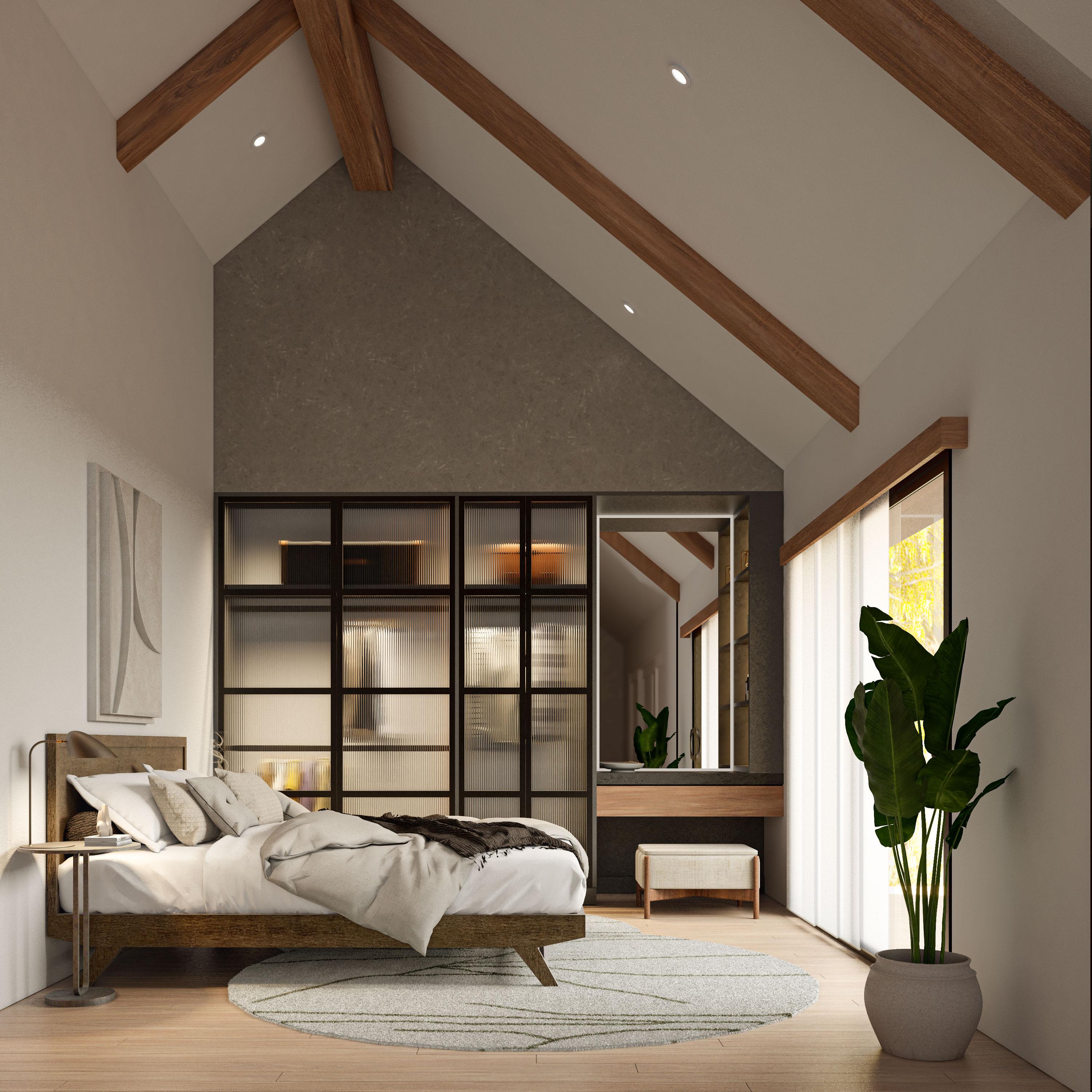 Plan 311064RMZ: Contemporary 1-Bed Home Plan with Wrap Around Porch - 763 Sq Ft - Image #9 - Cabin, Contemporary, Cottage, Modern, Vacation