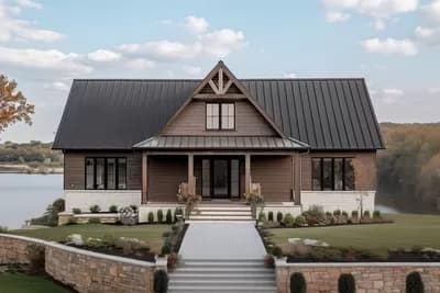 Rustic New American Home Plan with Vaulted Great Room - 1785 Sq Ft