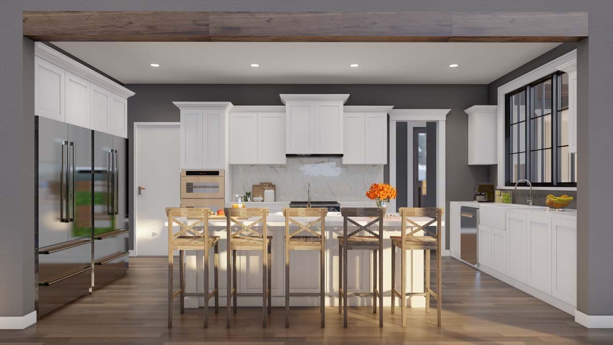 Plan 70881MK: 3-Bed Farmhouse Plan with 3-Car Garage and Bonus Level Above - 2564 Sq Ft - Image #11 - Country, Farmhouse, Modern Farmhouse, New American