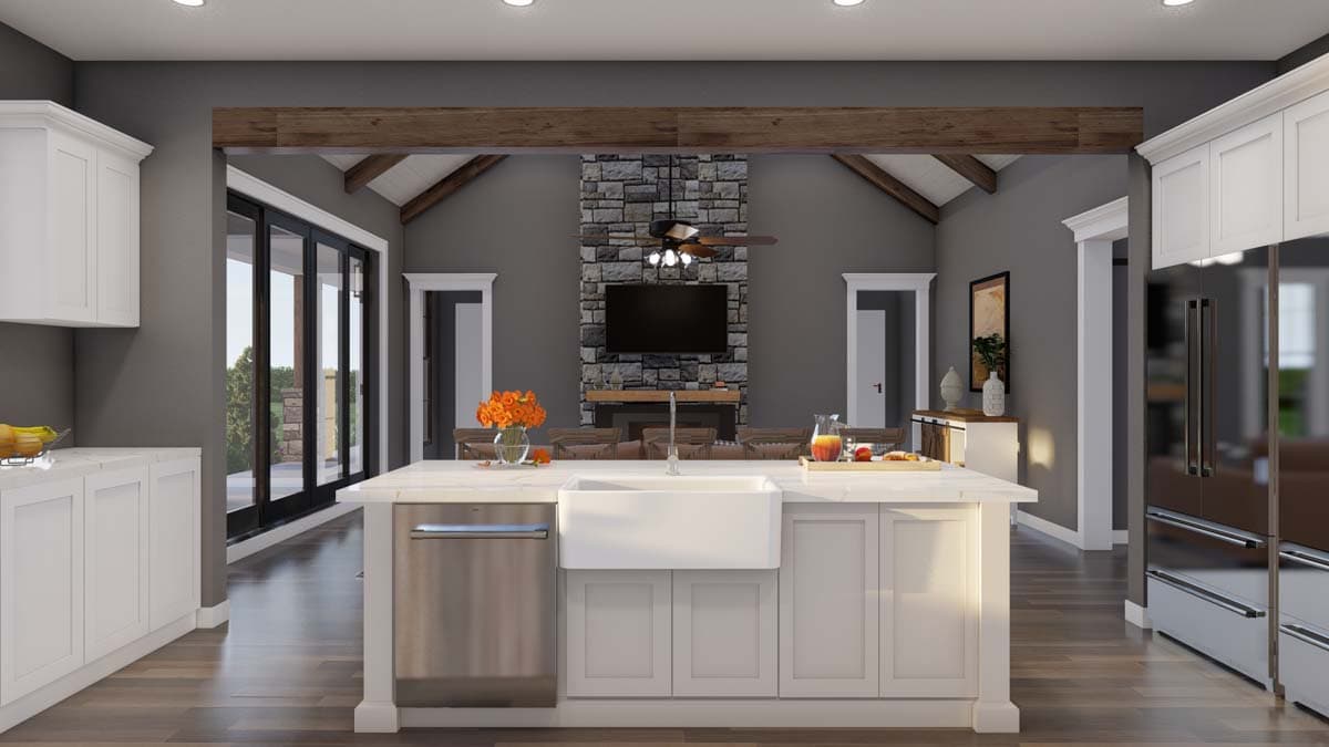 Plan 70881MK: 3-Bed Farmhouse Plan with 3-Car Garage and Bonus Level Above - 2564 Sq Ft - Image #13 - Country, Farmhouse, Modern Farmhouse, New American