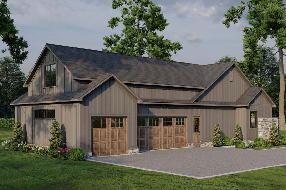 Plan 70881MK: 3-Bed Farmhouse Plan with 3-Car Garage and Bonus Level Above - 2564 Sq Ft - Image #16 - Country, Farmhouse, Modern Farmhouse, New American