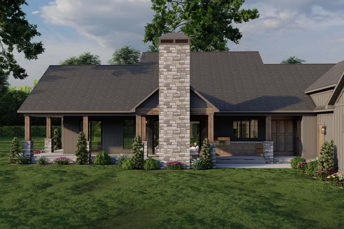 Plan 70881MK: 3-Bed Farmhouse Plan with 3-Car Garage and Bonus Level Above - 2564 Sq Ft - Image #17 - Country, Farmhouse, Modern Farmhouse, New American