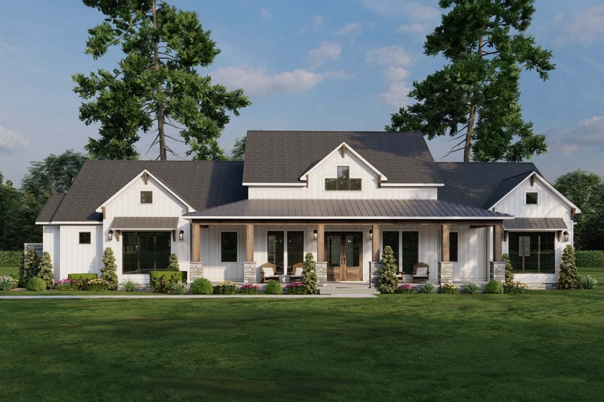 Plan 70881MK: 3-Bed Farmhouse Plan with 3-Car Garage and Bonus Level Above - 2564 Sq Ft - Image #21 - Country, Farmhouse, Modern Farmhouse, New American