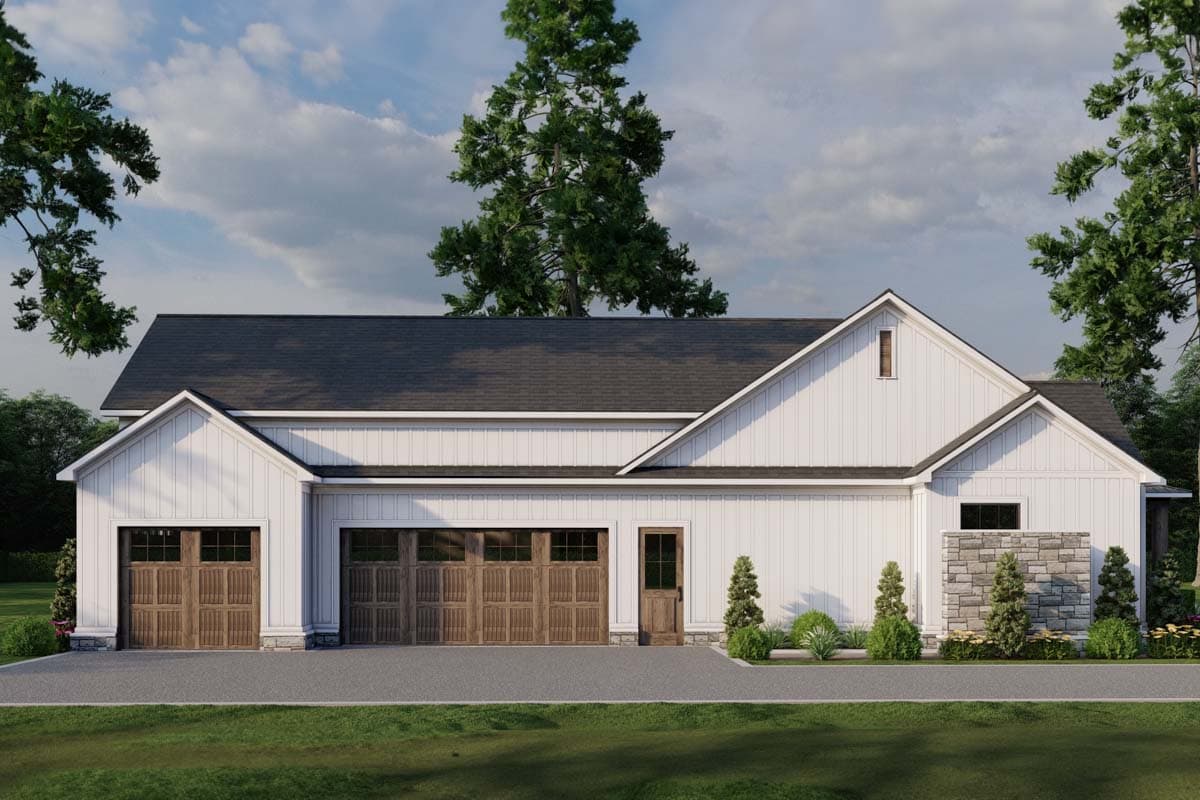 Plan 70881MK: 3-Bed Farmhouse Plan with 3-Car Garage and Bonus Level Above - 2564 Sq Ft - Image #25 - Country, Farmhouse, Modern Farmhouse, New American