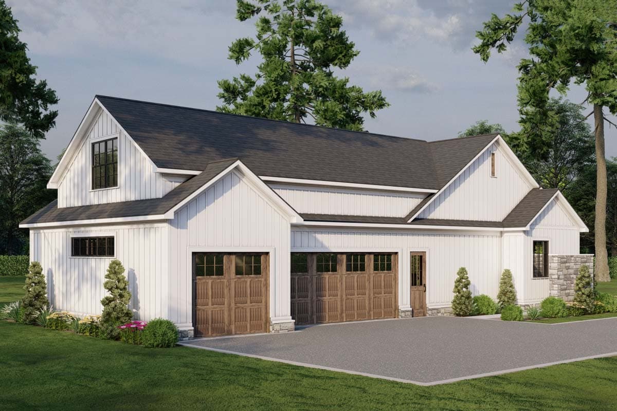 Plan 70881MK: 3-Bed Farmhouse Plan with 3-Car Garage and Bonus Level Above - 2564 Sq Ft - Image #28 - Country, Farmhouse, Modern Farmhouse, New American