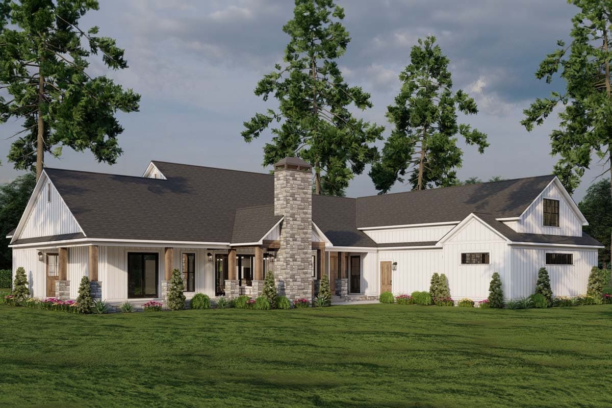 Plan 70881MK: 3-Bed Farmhouse Plan with 3-Car Garage and Bonus Level Above - 2564 Sq Ft - Image #29 - Country, Farmhouse, Modern Farmhouse, New American