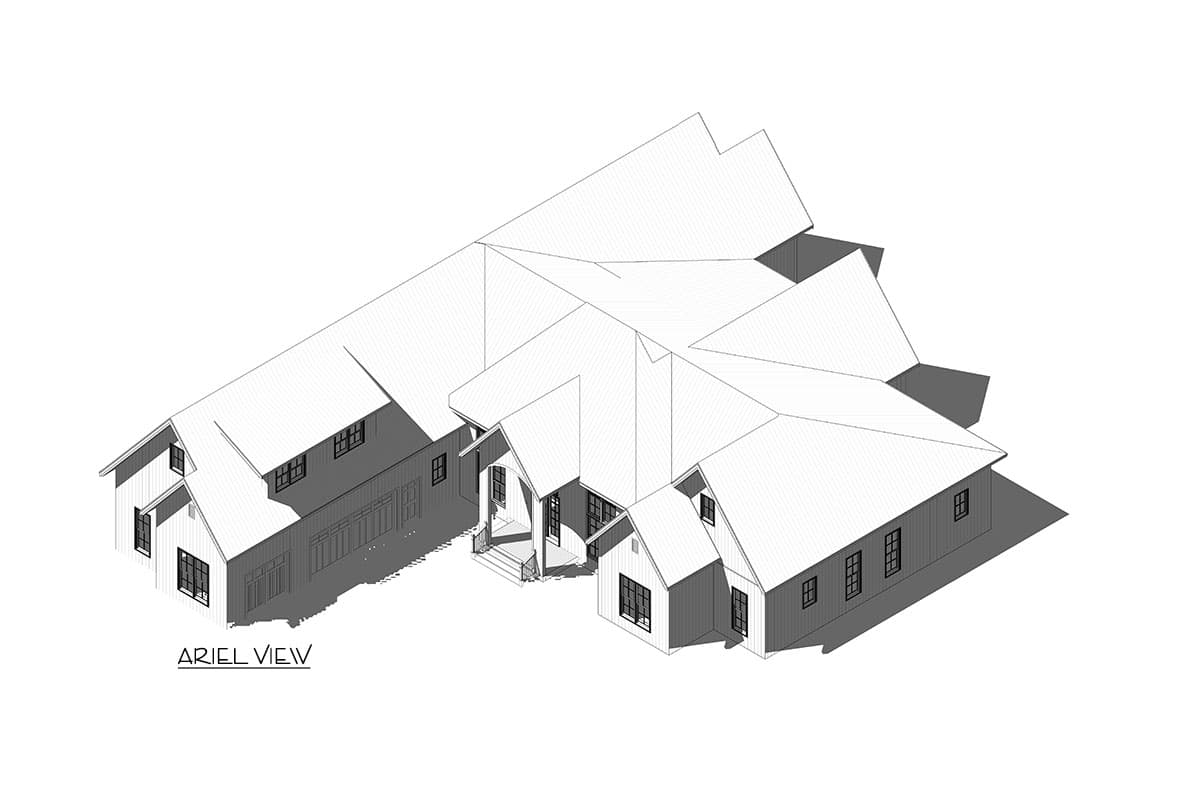 Plan 46515LA: 4-Bed Transitional House Plan with 3-Car Garage and Bonus Expansion Above - 3699 Sq Ft - Image #12 - European, Southern, Transitional