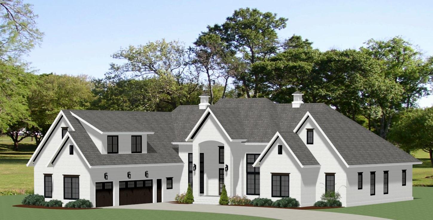 Plan 46515LA: 4-Bed Transitional House Plan with 3-Car Garage and Bonus Expansion Above - 3699 Sq Ft - Image #4 - European, Southern, Transitional
