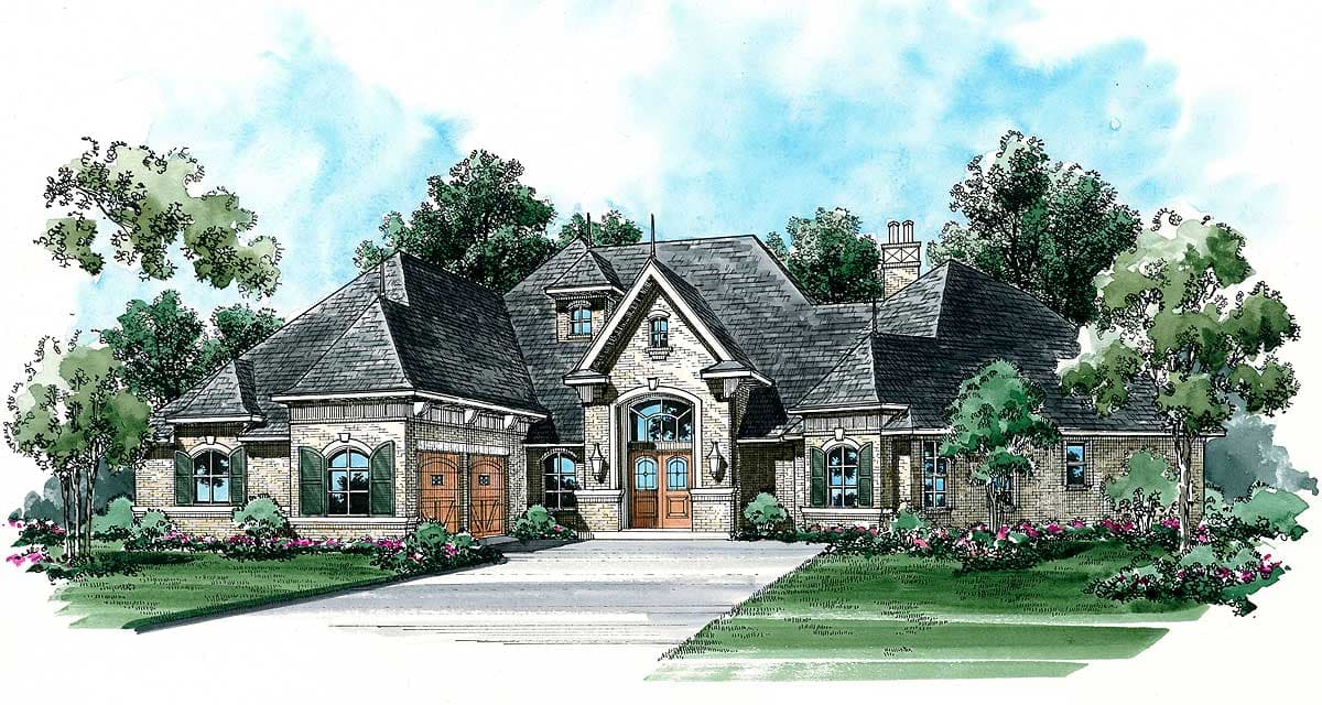 Plan 36119TX: Stunning Home Plan with Angles - Image #4 - European, Traditional