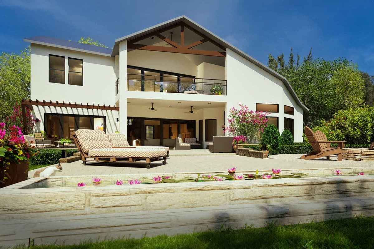 Plan 36700TX: 2-Story Contemporary Hill Country House Plan with 4 Bedrooms - 3633 Sq Ft - Image #5 - Contemporary, Hill Country, Transitional