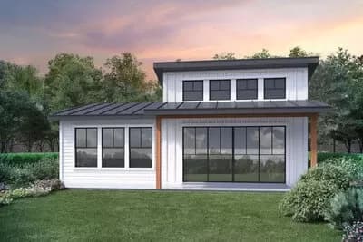 1-Bed Contemporary ADU with Roll-In Shower and Covered Front Porch - 660 Sq Ft