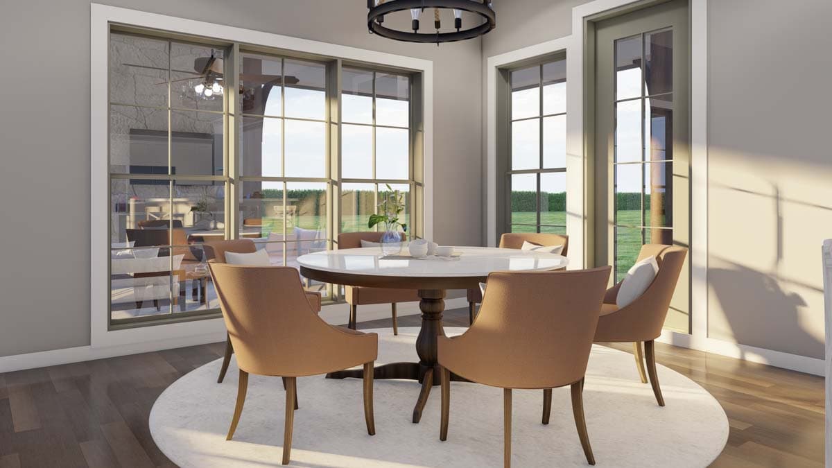 Plan 70882MK: 4-Bed European-Style Home Plan with Flex Room and an Angled 3 Car Garage - 4808 Sq Ft - Image #9 - European, French Country, Traditional