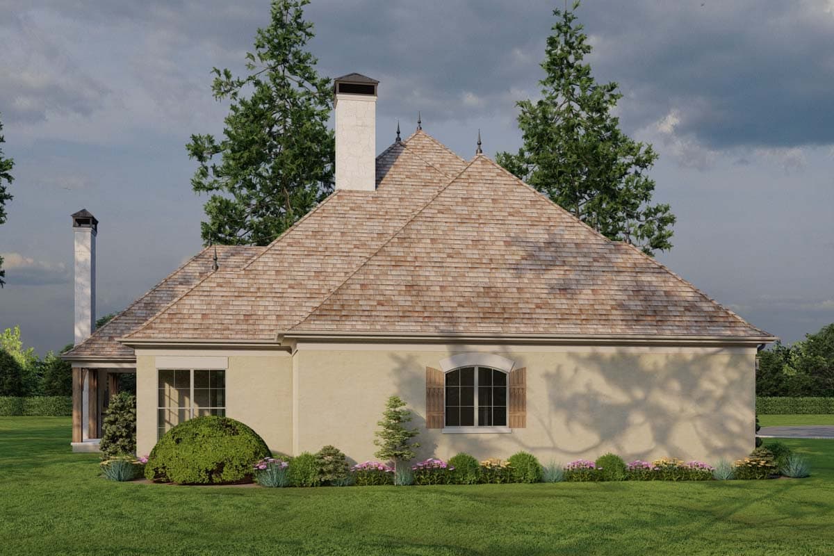 Plan 70882MK: 4-Bed European-Style Home Plan with Flex Room and an Angled 3 Car Garage - 4808 Sq Ft - Image #10 - European, French Country, Traditional