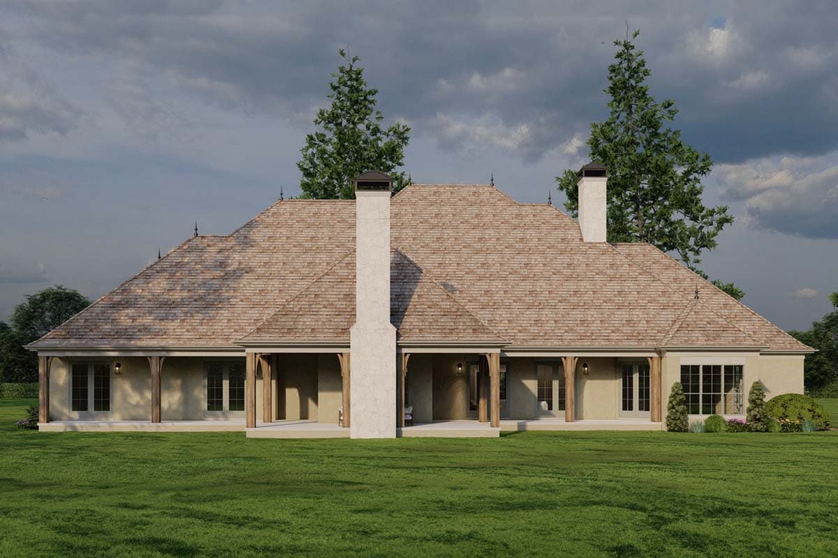 Plan 70882MK: 4-Bed European-Style Home Plan with Flex Room and an Angled 3 Car Garage - 4808 Sq Ft - Image #11 - European, French Country, Traditional