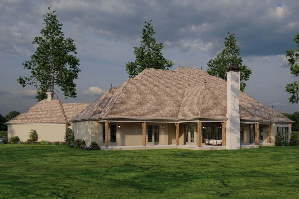 Plan 70882MK: 4-Bed European-Style Home Plan with Flex Room and an Angled 3 Car Garage - 4808 Sq Ft - Image #13 - European, French Country, Traditional