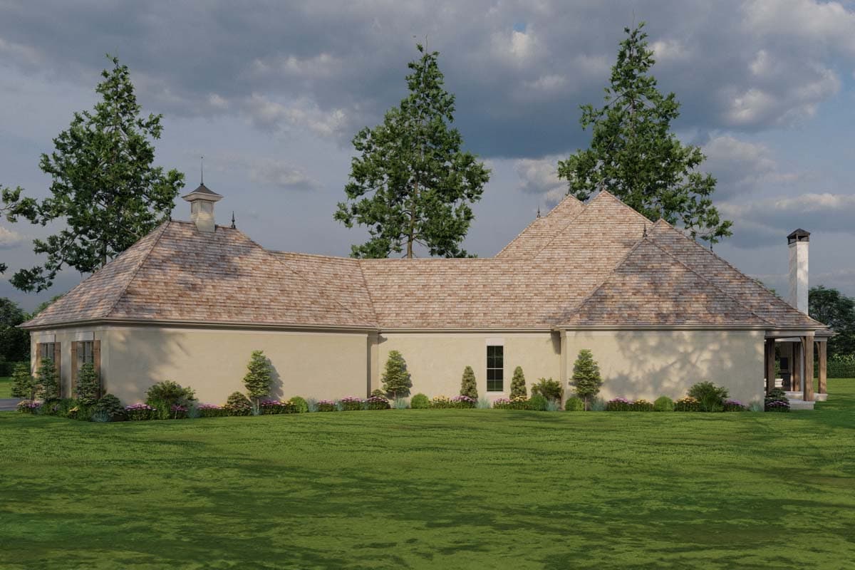 Plan 70882MK: 4-Bed European-Style Home Plan with Flex Room and an Angled 3 Car Garage - 4808 Sq Ft - Image #15 - European, French Country, Traditional