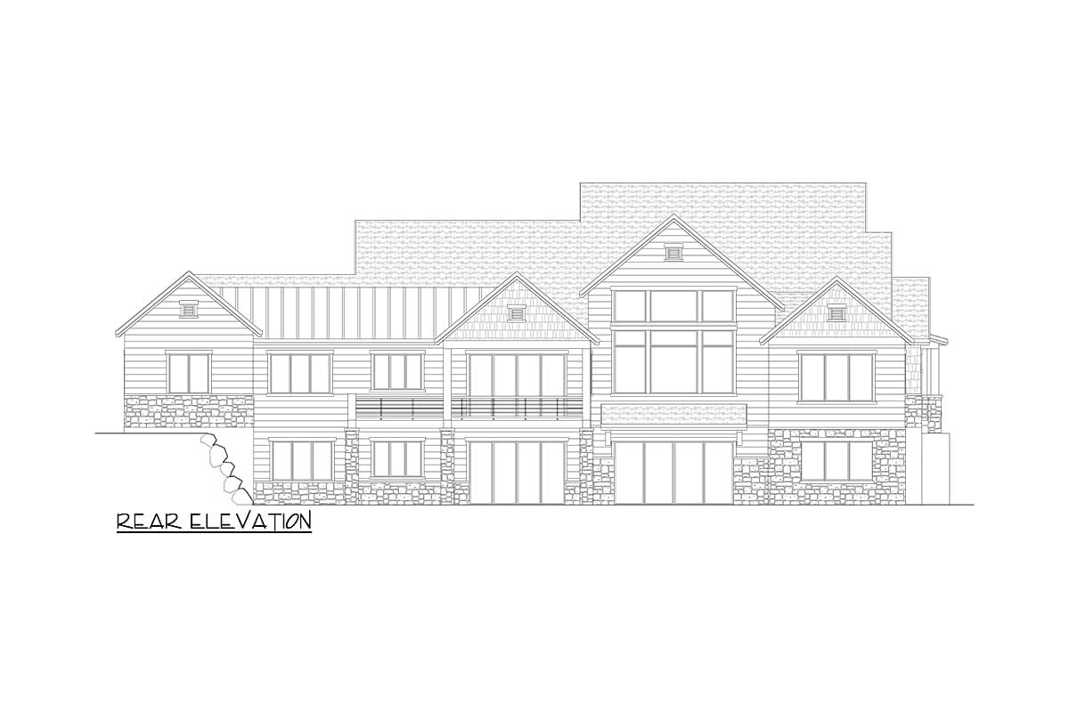 Plan 290183IY: 5 Bed Modern Farmhouse House Plan with 3-Car Garage - 6903 Sq Ft - Image #4 - Country, Modern Farmhouse