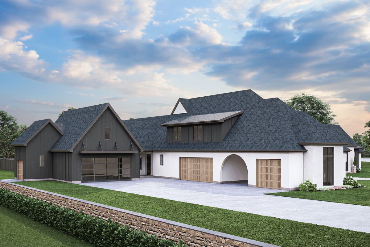 Plan 623340DJ: Transitional House Plan with 5 Bedrooms and a Safe Room - 4774 Sq Ft - Image #7 - European, French Country, Transitional