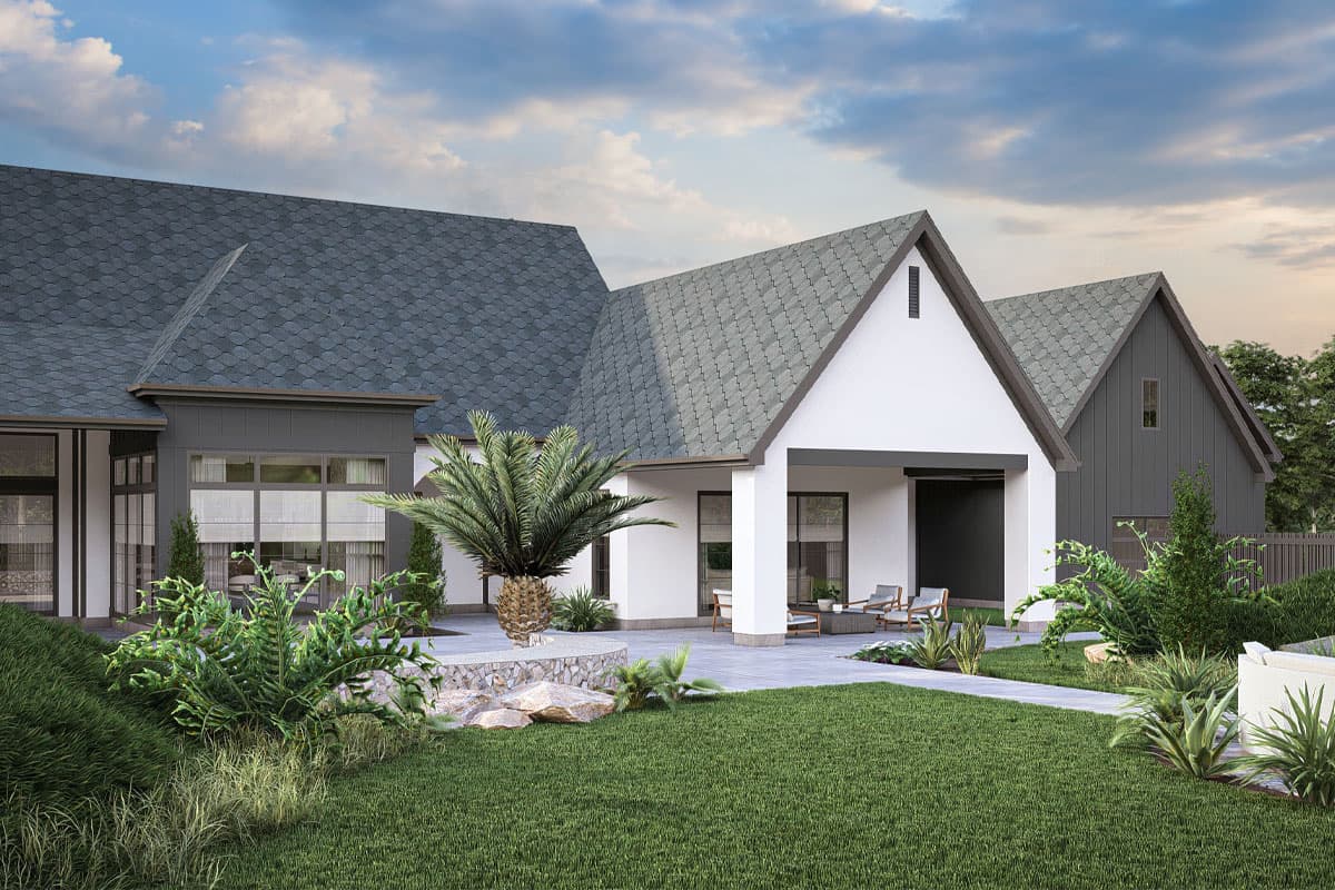 Plan 623340DJ: Transitional House Plan with 5 Bedrooms and a Safe Room - 4774 Sq Ft - Image #10 - European, French Country, Transitional