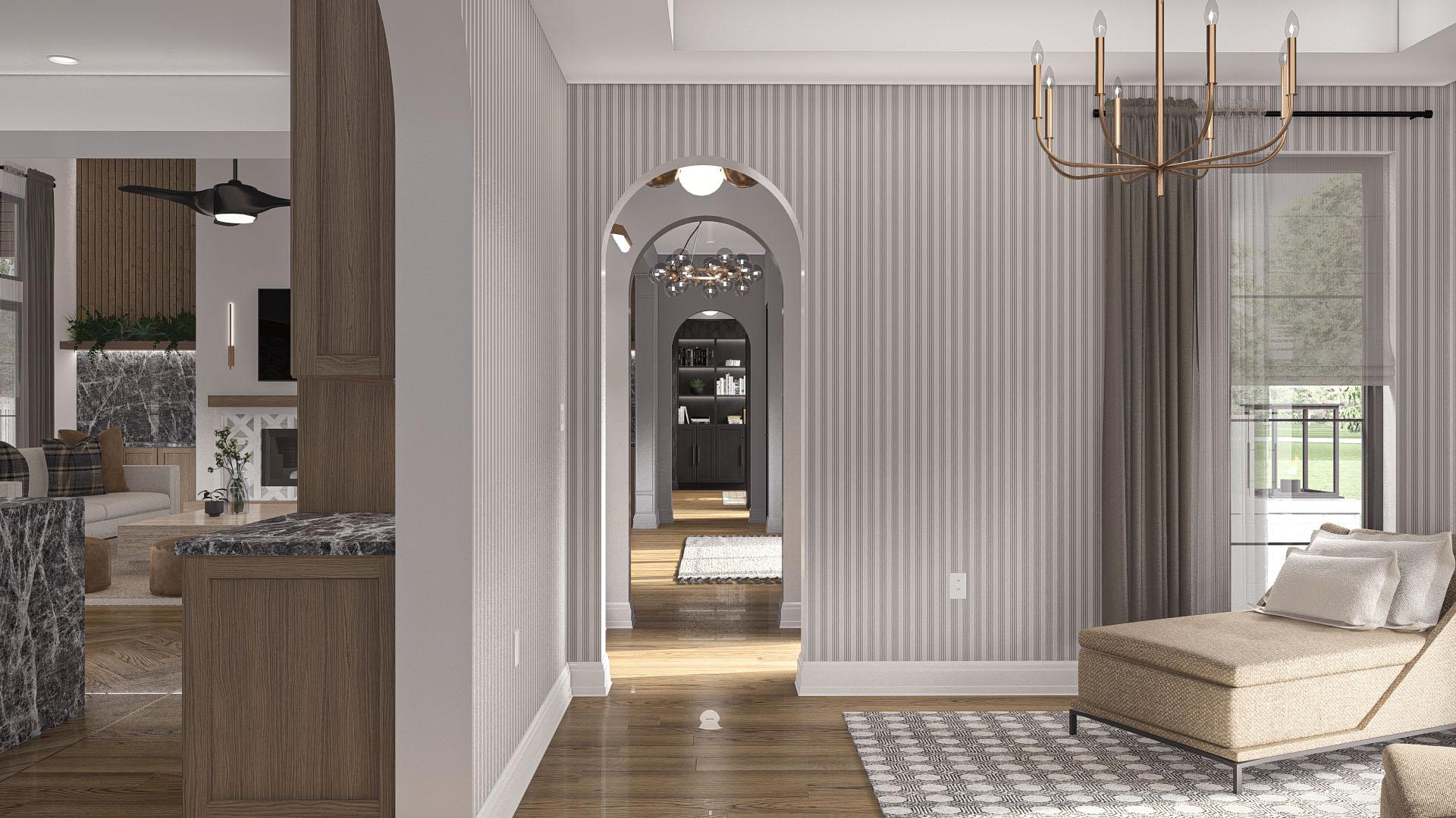 Plan 623340DJ: Transitional House Plan with 5 Bedrooms and a Safe Room - 4774 Sq Ft - Image #24 - European, French Country, Transitional