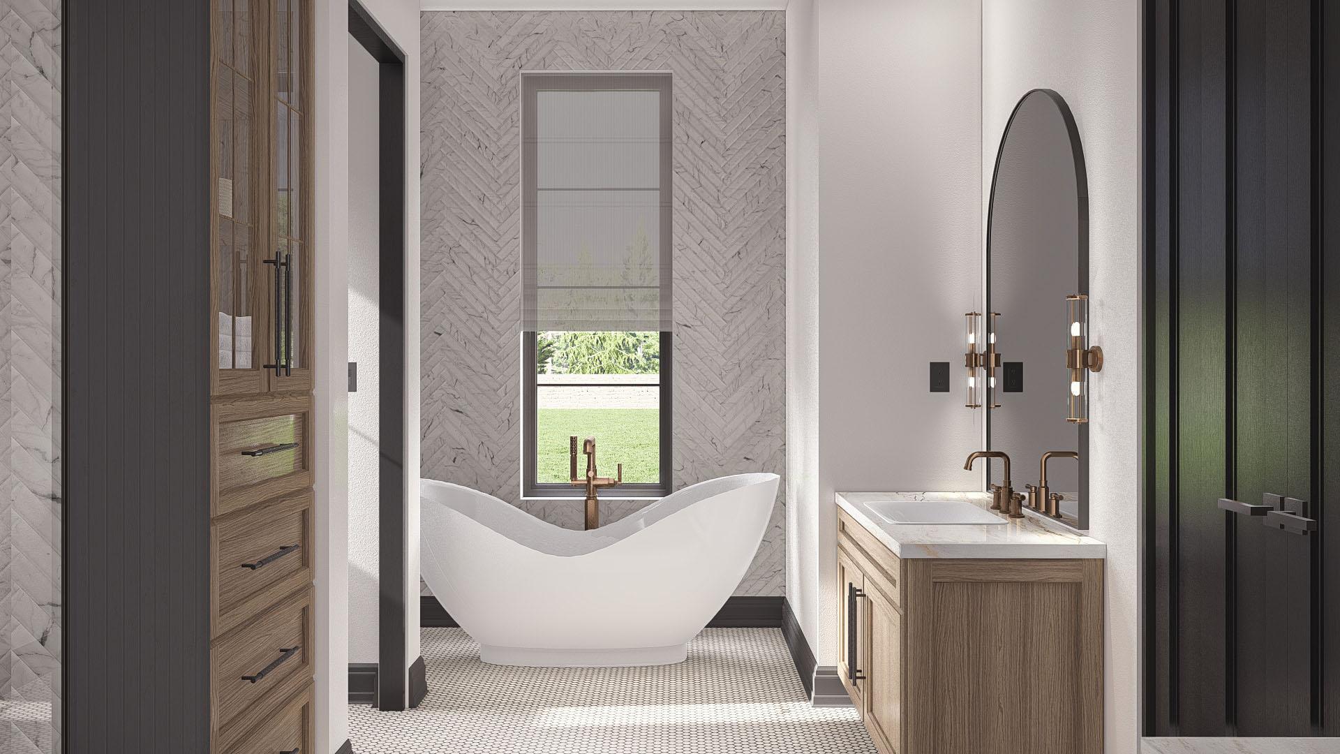 Plan 623340DJ: Transitional House Plan with 5 Bedrooms and a Safe Room - 4774 Sq Ft - Image #26 - European, French Country, Transitional