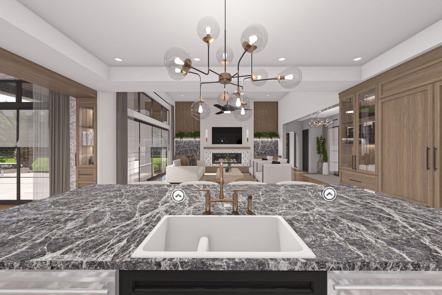 Plan 623340DJ: Transitional House Plan with 5 Bedrooms and a Safe Room - 4774 Sq Ft - Virtual Tour Cover Image - European, French Country, Transitional