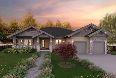 Craftsman Ranch House Plan with Finished Lower Level - 3948 Sq Ft