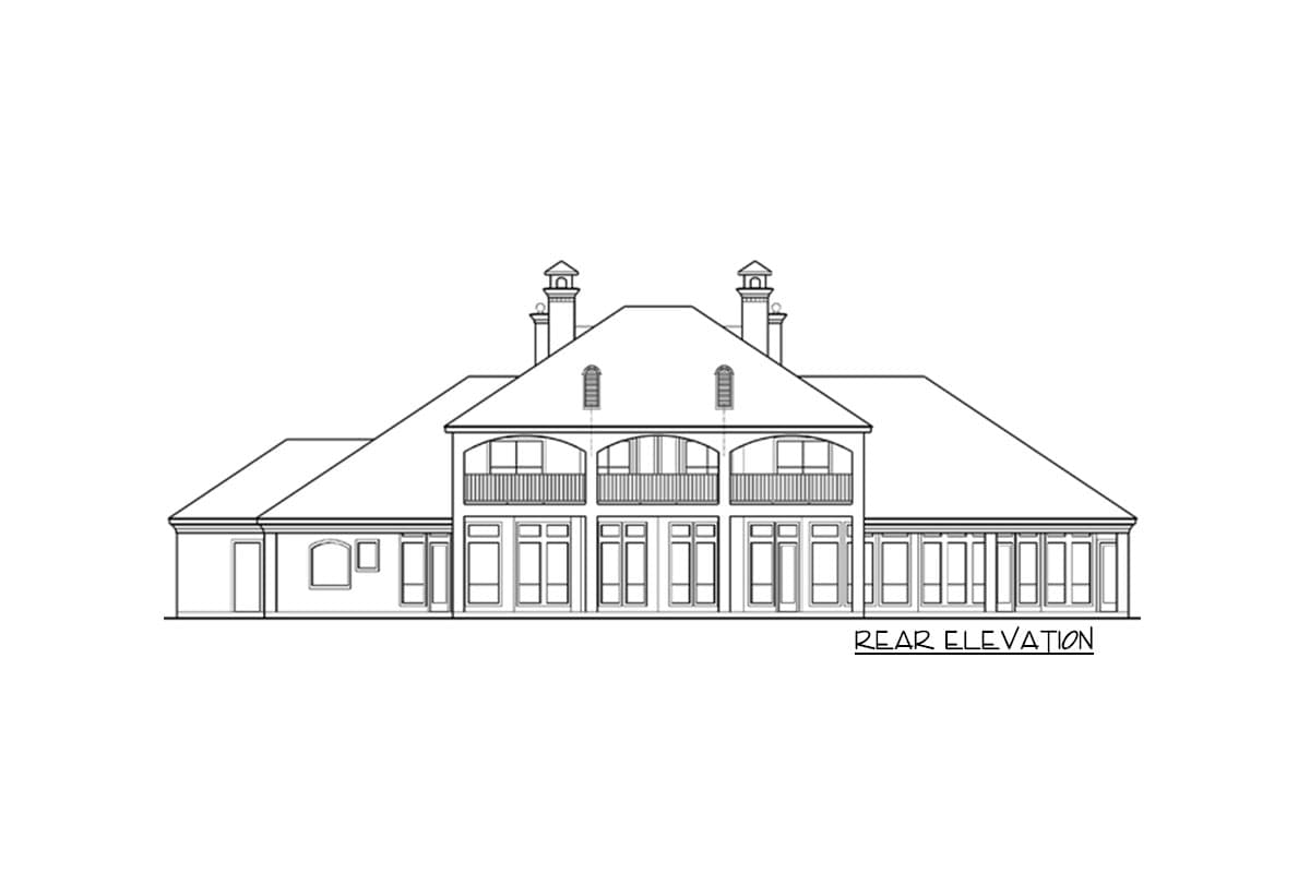 Plan 36127TX: 4-Bed House Plan with Elegant Motor Court and High Ceilings - Image #29 - European, French Country, Mediterranean