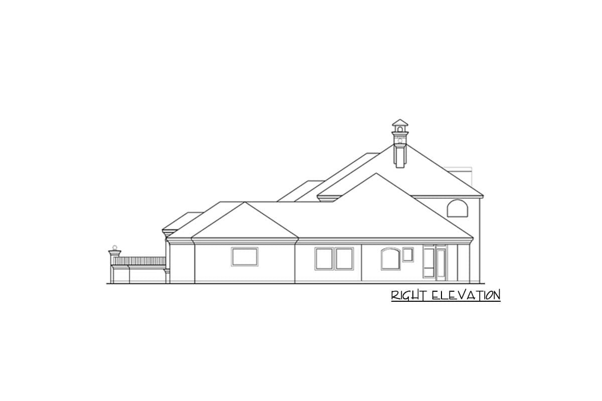 Plan 36127TX: 4-Bed House Plan with Elegant Motor Court and High Ceilings - Image #30 - European, French Country, Mediterranean
