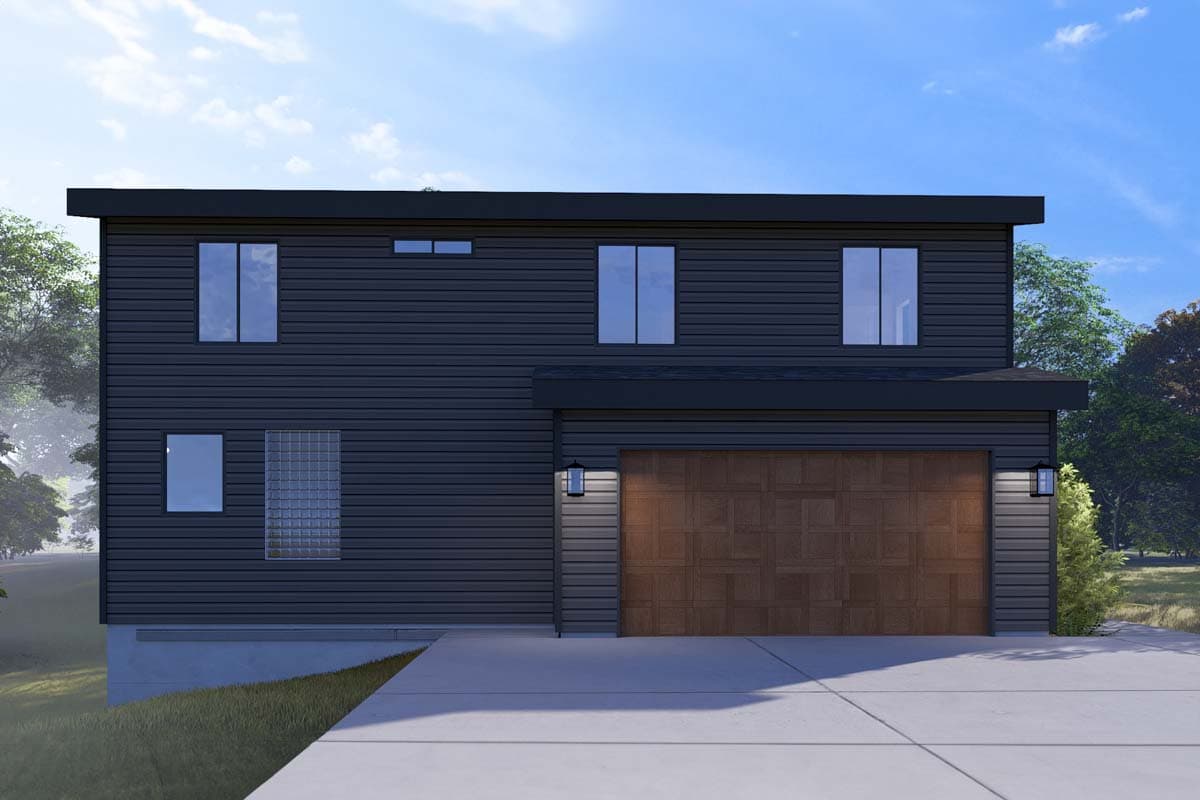 Plan 61498UT: 4-Bed Modern House Plan with 2-Car Garage - 2784 Sq Ft - Image #5 - Contemporary, Modern