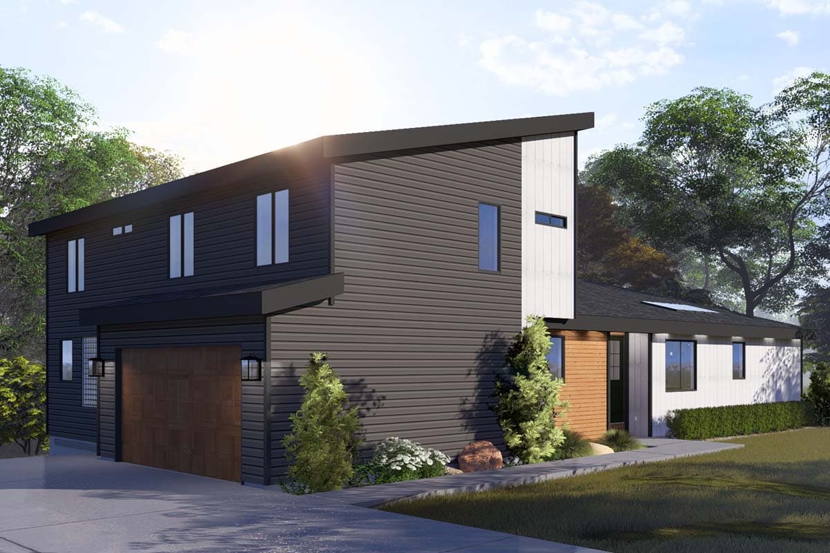 Plan 61498UT: 4-Bed Modern House Plan with 2-Car Garage - 2784 Sq Ft - Image #7 - Contemporary, Modern