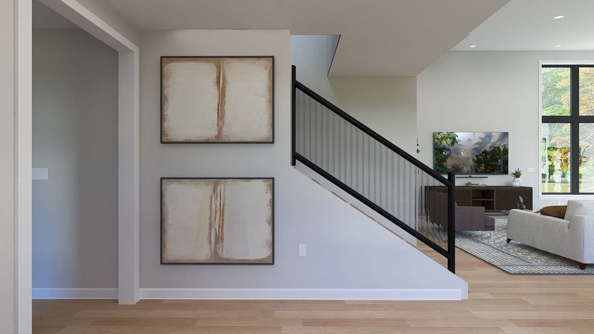 Plan 61498UT: 4-Bed Modern House Plan with 2-Car Garage - 2784 Sq Ft - Image #9 - Contemporary, Modern