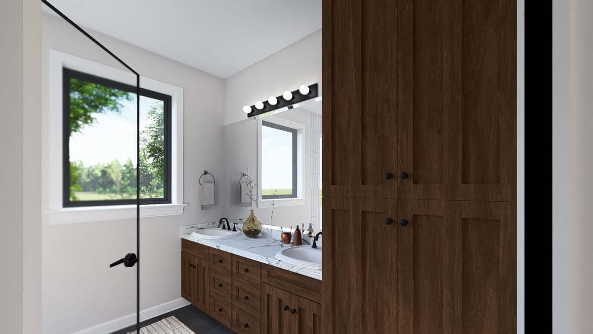 Plan 61498UT: 4-Bed Modern House Plan with 2-Car Garage - 2784 Sq Ft - Image #22 - Contemporary, Modern