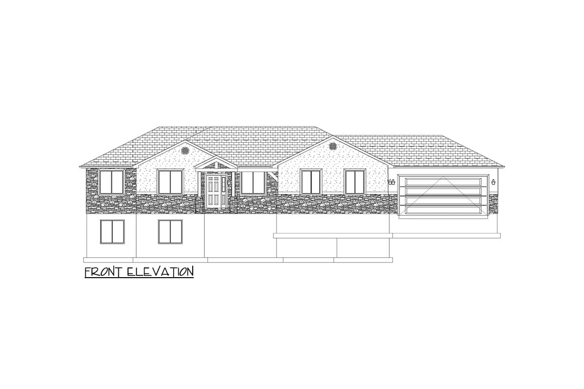 Plan 61499UT: One-Story Ranch House Plan with 3 Clustered Bedrooms - 1595 Sq Ft - Image #8 - Ranch, Traditional