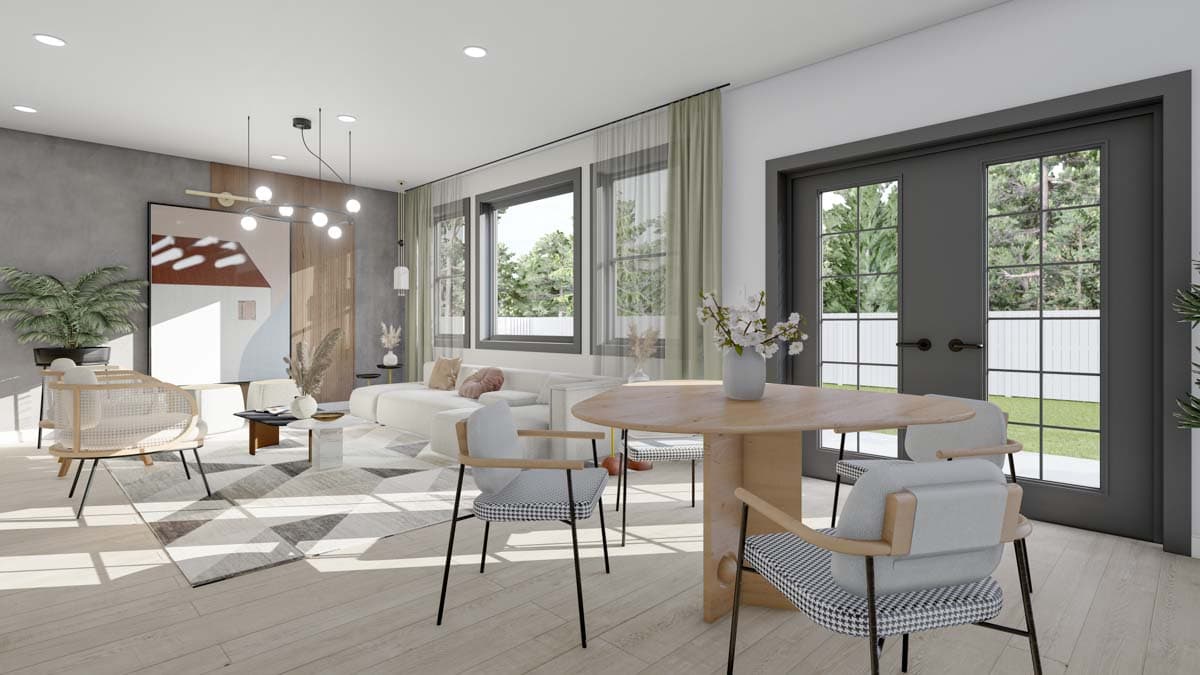 Plan 61499UT: One-Story Ranch House Plan with 3 Clustered Bedrooms - 1595 Sq Ft - Image #6 - Ranch, Traditional