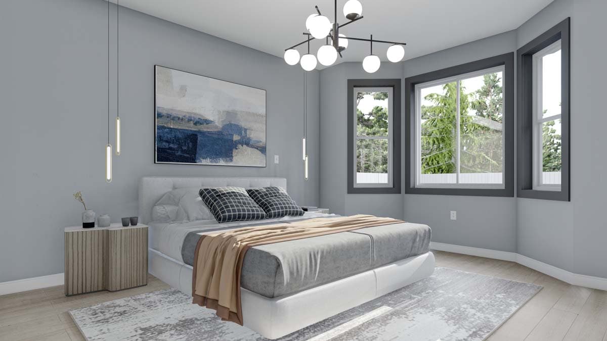 Plan 61499UT: One-Story Ranch House Plan with 3 Clustered Bedrooms - 1595 Sq Ft - Image #7 - Ranch, Traditional