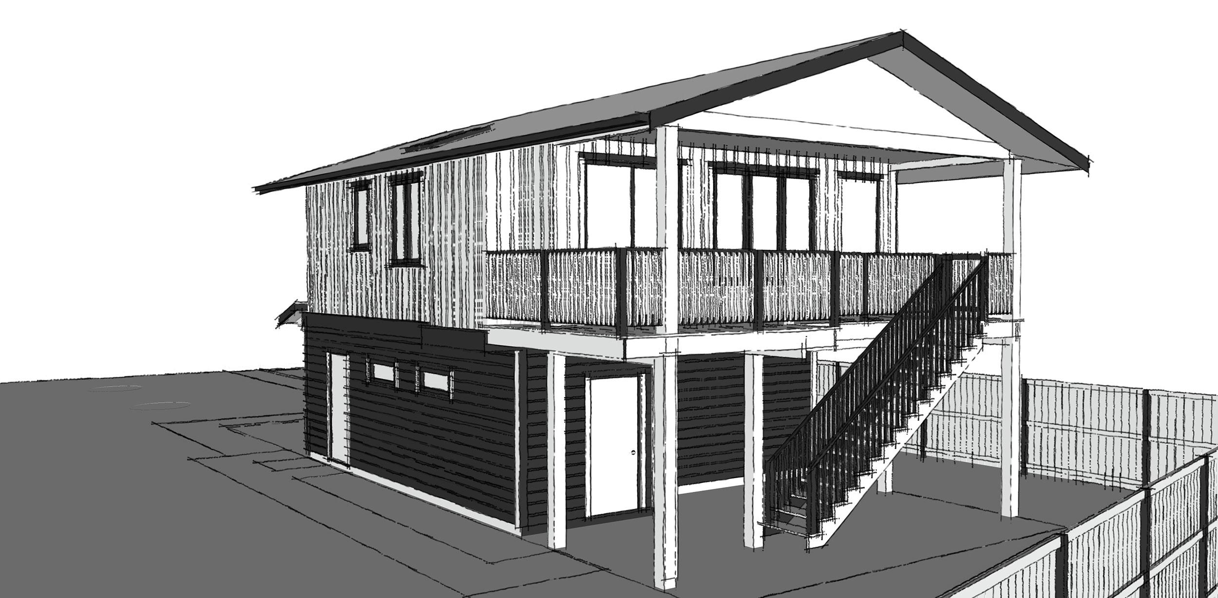 Plan 147004RML: 2-Car Carriage House Plan with Flex Space Above - 781 Sq Ft - Image #6 - Carriage, Craftsman, Northwest