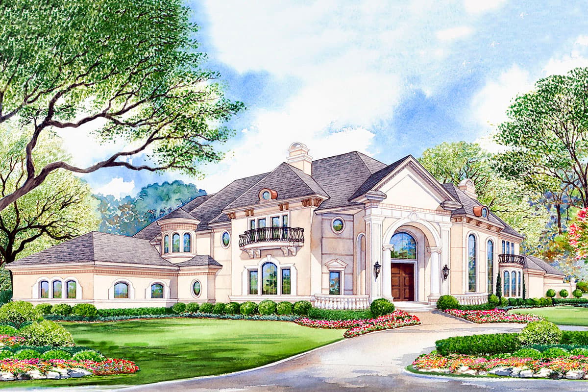 Plan 36132TX: Stately Luxury House Plan - Image #47 - European