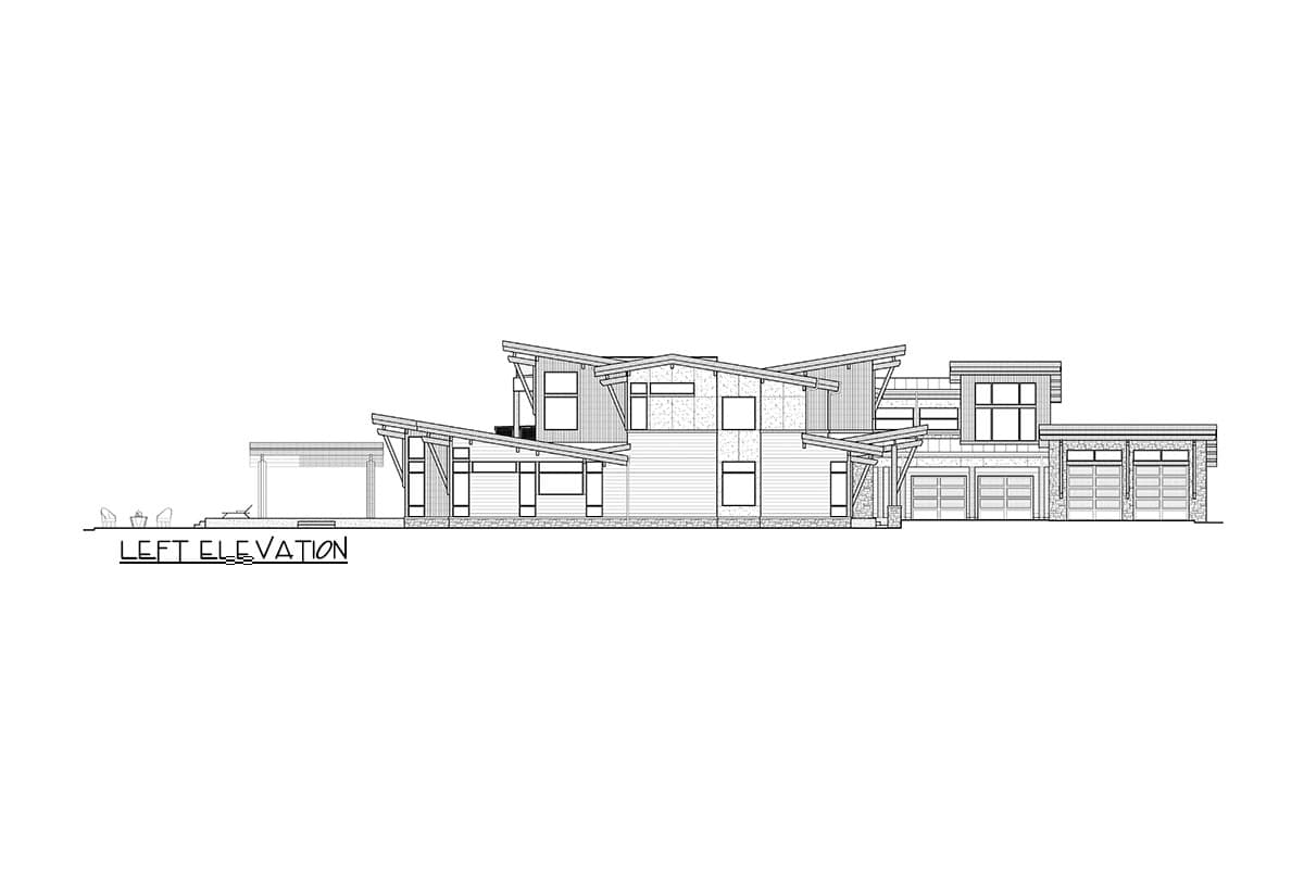 Plan 23961JD: Modern Mountain House Plan with 6 Bedrooms and Rooftop Deck - 8955 Sq Ft - Image #18 - Mid Century Modern, Modern, Mountain