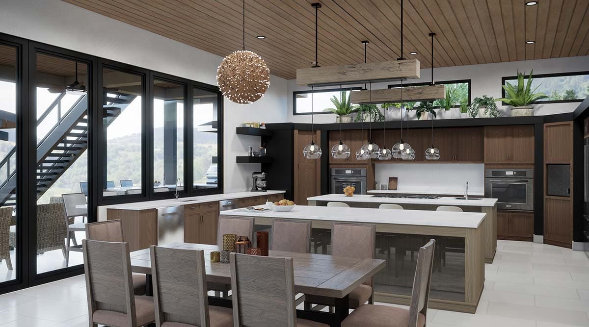 Plan 23961JD: Modern Mountain House Plan with 6 Bedrooms and Rooftop Deck - 8955 Sq Ft - Image #4 - Mid Century Modern, Modern, Mountain