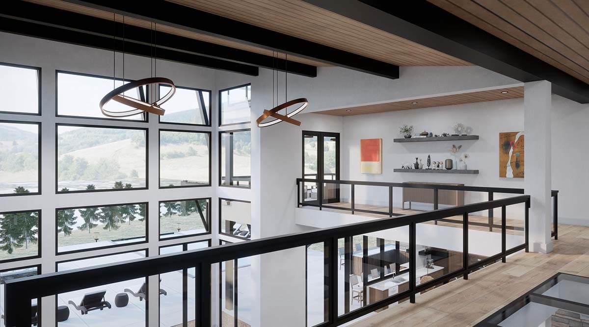 Plan 23961JD: Modern Mountain House Plan with 6 Bedrooms and Rooftop Deck - 8955 Sq Ft - Image #8 - Mid Century Modern, Modern, Mountain