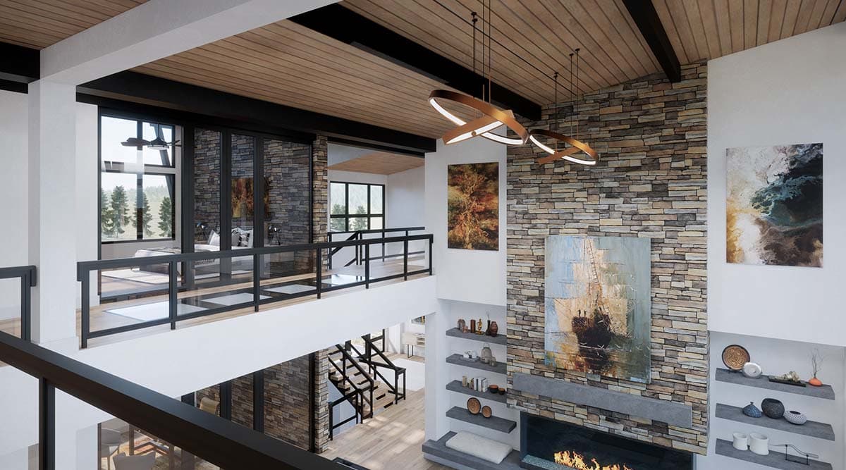 Plan 23961JD: Modern Mountain House Plan with 6 Bedrooms and Rooftop Deck - 8955 Sq Ft - Image #9 - Mid Century Modern, Modern, Mountain