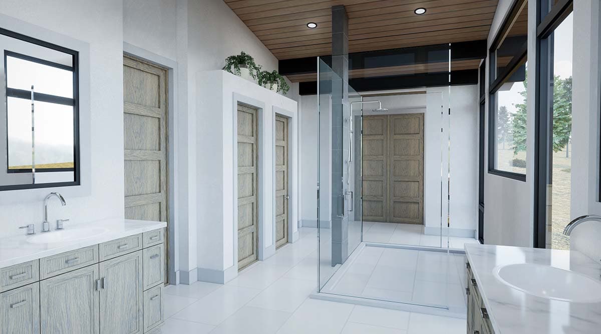 Plan 23961JD: Modern Mountain House Plan with 6 Bedrooms and Rooftop Deck - 8955 Sq Ft - Image #12 - Mid Century Modern, Modern, Mountain