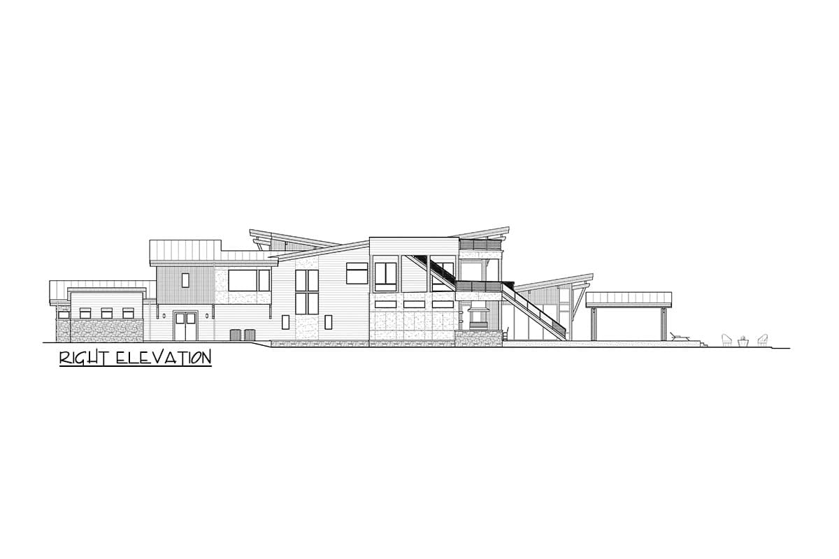 Plan 23961JD: Modern Mountain House Plan with 6 Bedrooms and Rooftop Deck - 8955 Sq Ft - Image #20 - Mid Century Modern, Modern, Mountain